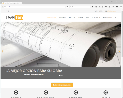 Web Levelten Construcciones y Servicios
